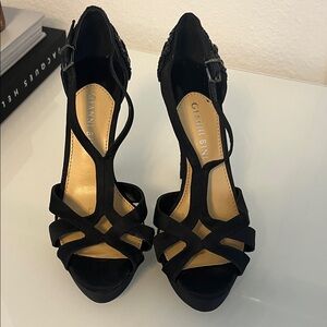 Gianni Bini Elegant Black Strappy Heels
